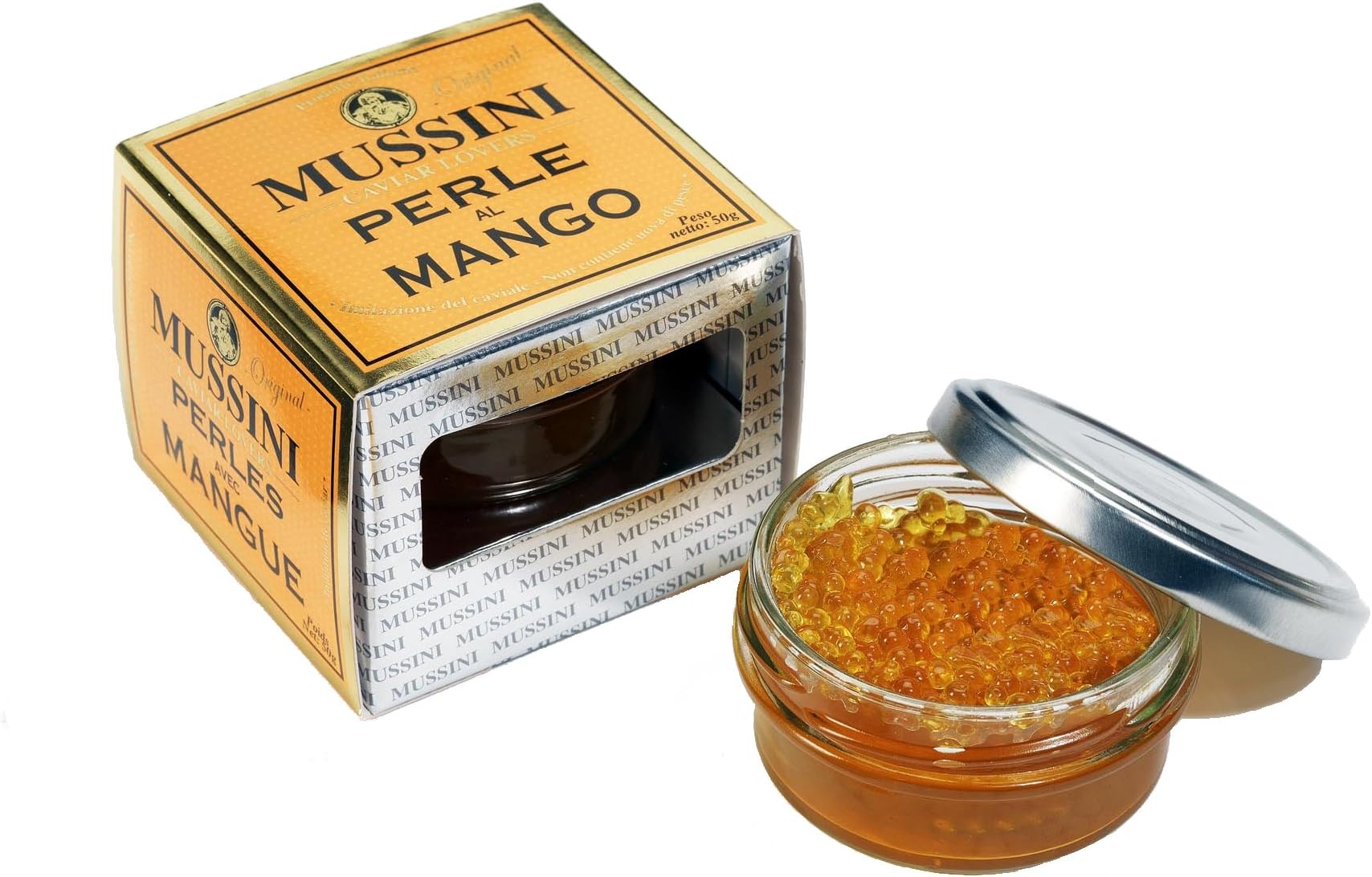 Italian Mussini Mango Flavored Balsamic Pearls,1.76 Ounces (50 gm)