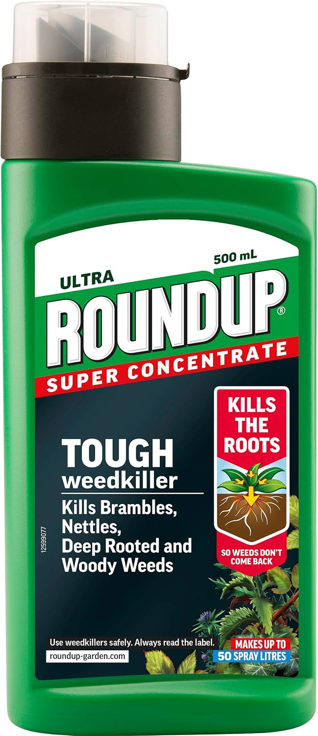 Roundup Ultra 500ml Super Concentrate Weedkiller, Green, 500 ml