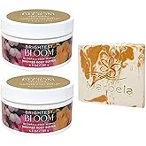 Bath & Body Works Brightest Bloom 2 Whipped Body Butter with a Peach Gardenia Sample Soap