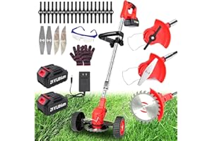 XBZZGMG Electric Weed Eater Cordless 21V 4.0 Ah Telescopic Cordless Weed Wacker Battery Operated Lightweight 3.96 Lbs 3 in 1 String Trimmers/Weed Trimmer/Lawn Trimmer for Garden Yard Work