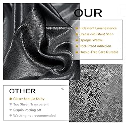 PartyVillage 10x10FT Black Sequin Backdrop Curtain