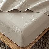 MooMee Fitted Bottom Sheet Only 100% Washed Cotton
