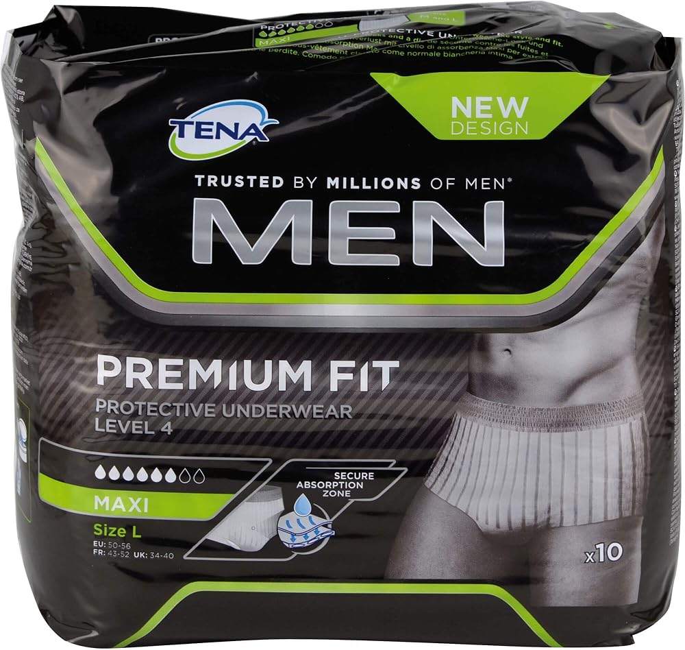 TENA Men Premium Fit Level 4 Size L/XL Protective Underwear 10 pcs