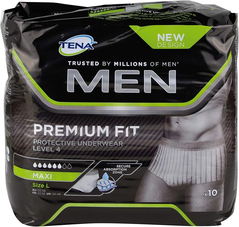 TENA Men Premium Fit Level 4 Size L/XL Protective Underwear 10 pcs