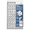 Chartpak Self-Adhesive Vinyl Capital Letters and Numbers, 3/4 Inches High, White, 94 per Pack (01026)