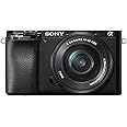 Sony Alpha A6100 Mirrorless Camera with 16-50mm Zoom Lens, Black (ILCE6100L/B)