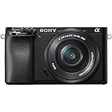 Sony Alpha A6100 Mirrorless Camera with 16-50mm Zoom Lens, Black (ILCE6100L/B)