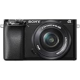 Sony Alpha A6100 Mirrorless Camera with 16-50mm Zoom Lens, Black (ILCE6100L/B)