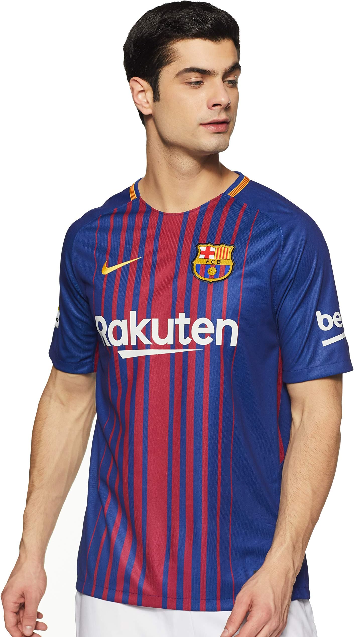 Nike men's FC Barcelona SS home stadium jersey, Men, 847255-456, deep royal blue/university gold