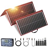 DOKIO 300W 18V Portable Solar Panel Kit Folding Solar Charger with 2 USB Outputs for 12v Batteries/Power Station AGM LiFePo4 