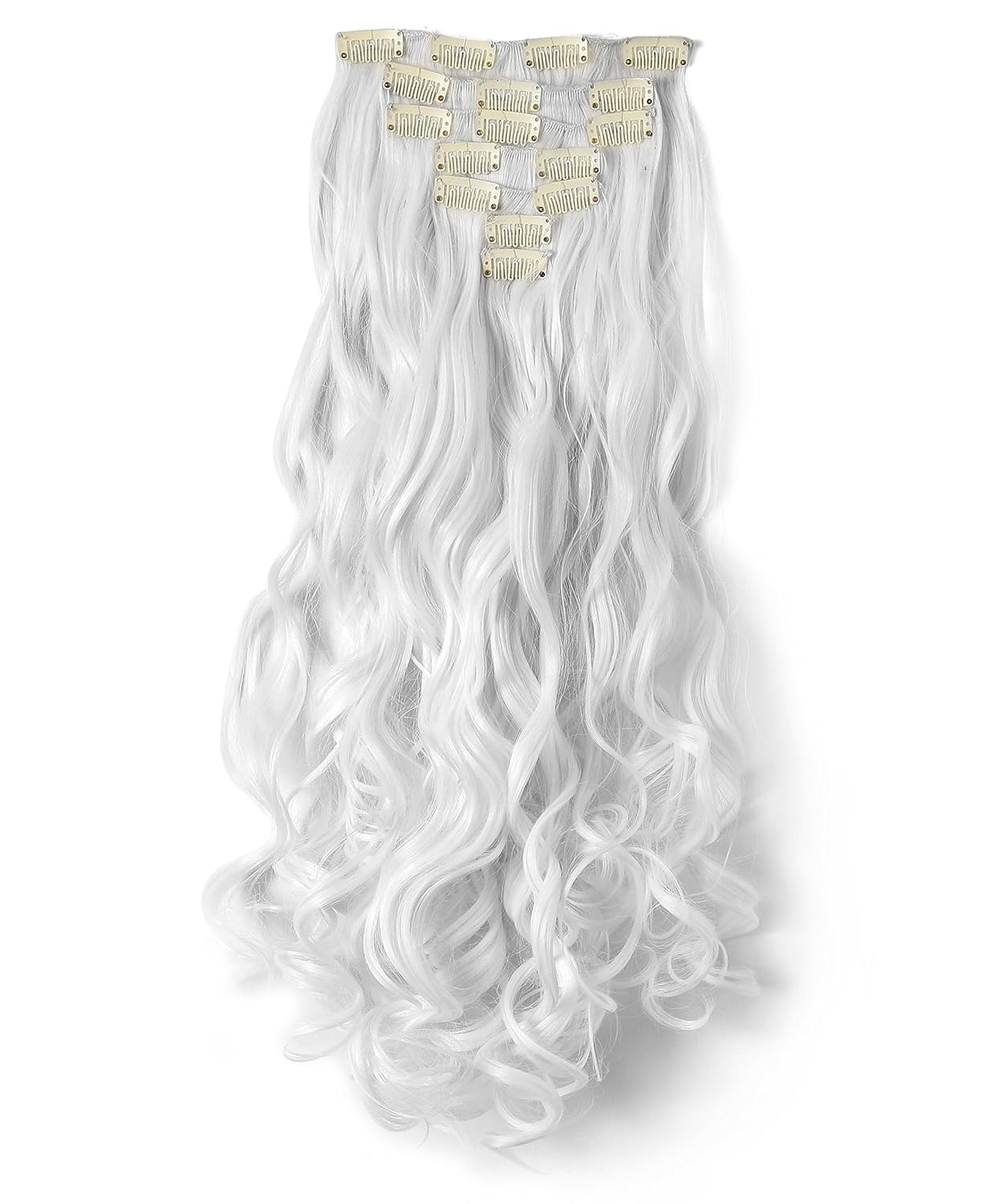 Amazon Com Onedor 20 Curly Full Head Clip In Synthetic Hair