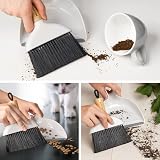 MR.SIGA Mini Dustpan and Brush Set Bamboo Handle Portable Cleaning Kit 1 Set view 5