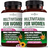 NEW AGE Multivitamin for Women - B-Complex, Whole Foods, Hair Support, Iron - All in1 Womens Multivitamin - Bioavailable & Gentle on Stomach - Made in USA - 120 Count