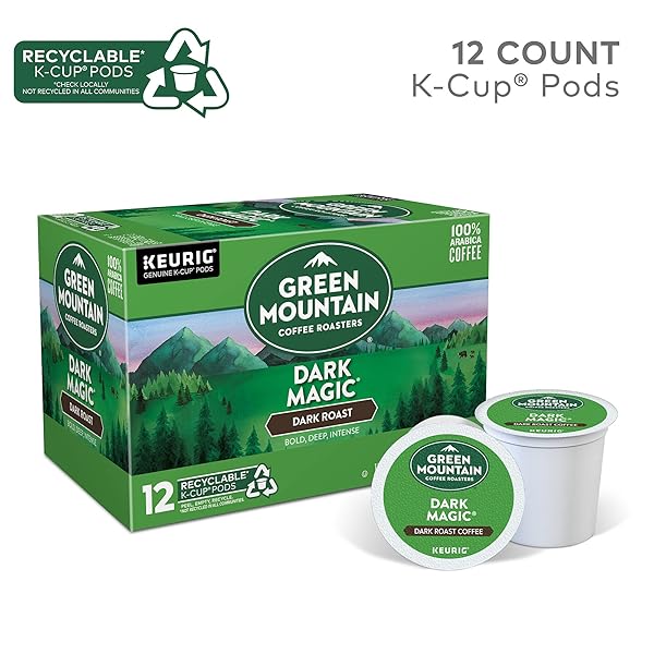 GREEN MOUNTAIN COFFEE DARK MAGIC, KEURIG K-CUPS, 12 COUNT (PACK OF 6)