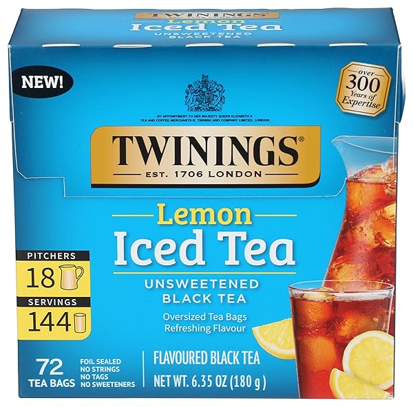 TWININGS, TEA ICED LEMON, 72 COUNT