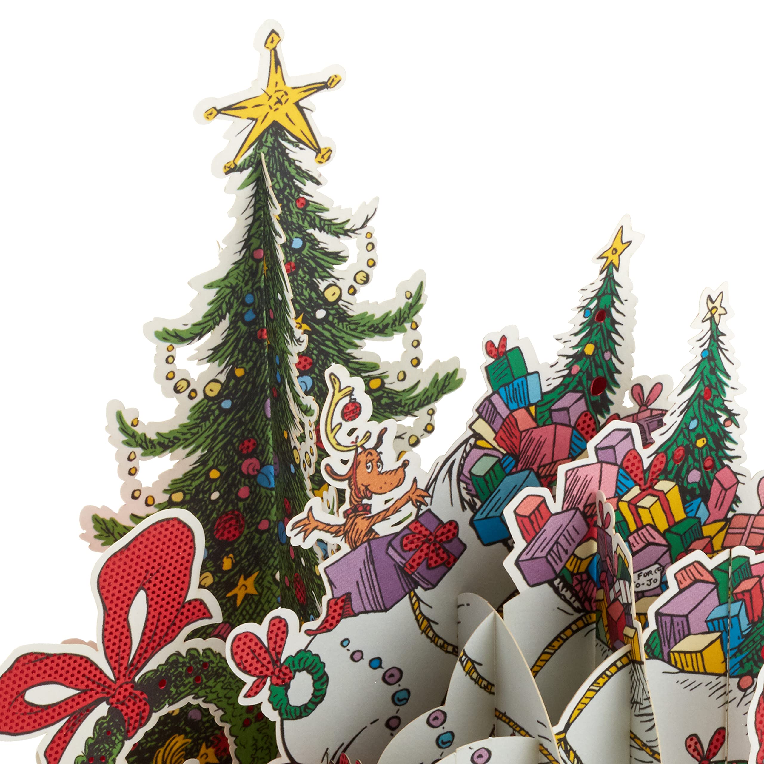 Hallmark Grinch Pop Up Christmas Card (Dr. Seuss' How the Grinch Stole Christmas!) Signature Paper Wonder 3D Card
