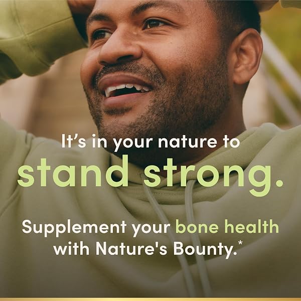 NATURE’S BOUNTY CALCIUM CARBONATE & VITAMIN D, SUPPORTS IMMUNE HEALTH & BONE HEALTH, 600MG CALCIUM & 800IU VITAMIN D3, 250 TABLETS