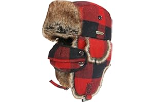 Unisex Winter Trapper Hat Clod Proof Keep Warm Hat with Ear Flaps for Hunting Skiing Trooper Winter Outdoor Activities