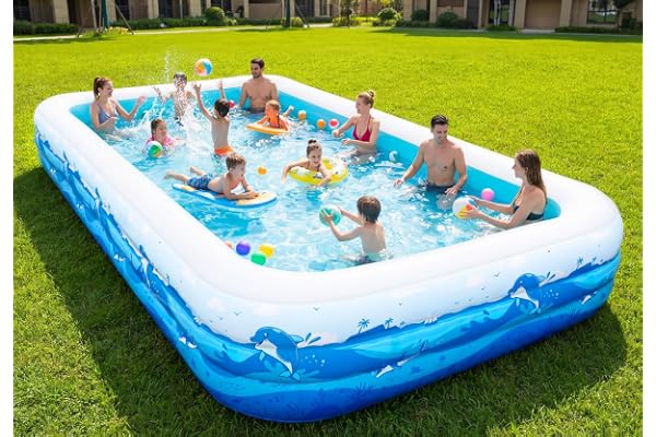 Full-Sized Inflatable Swimming Pool Backyard Outdoor