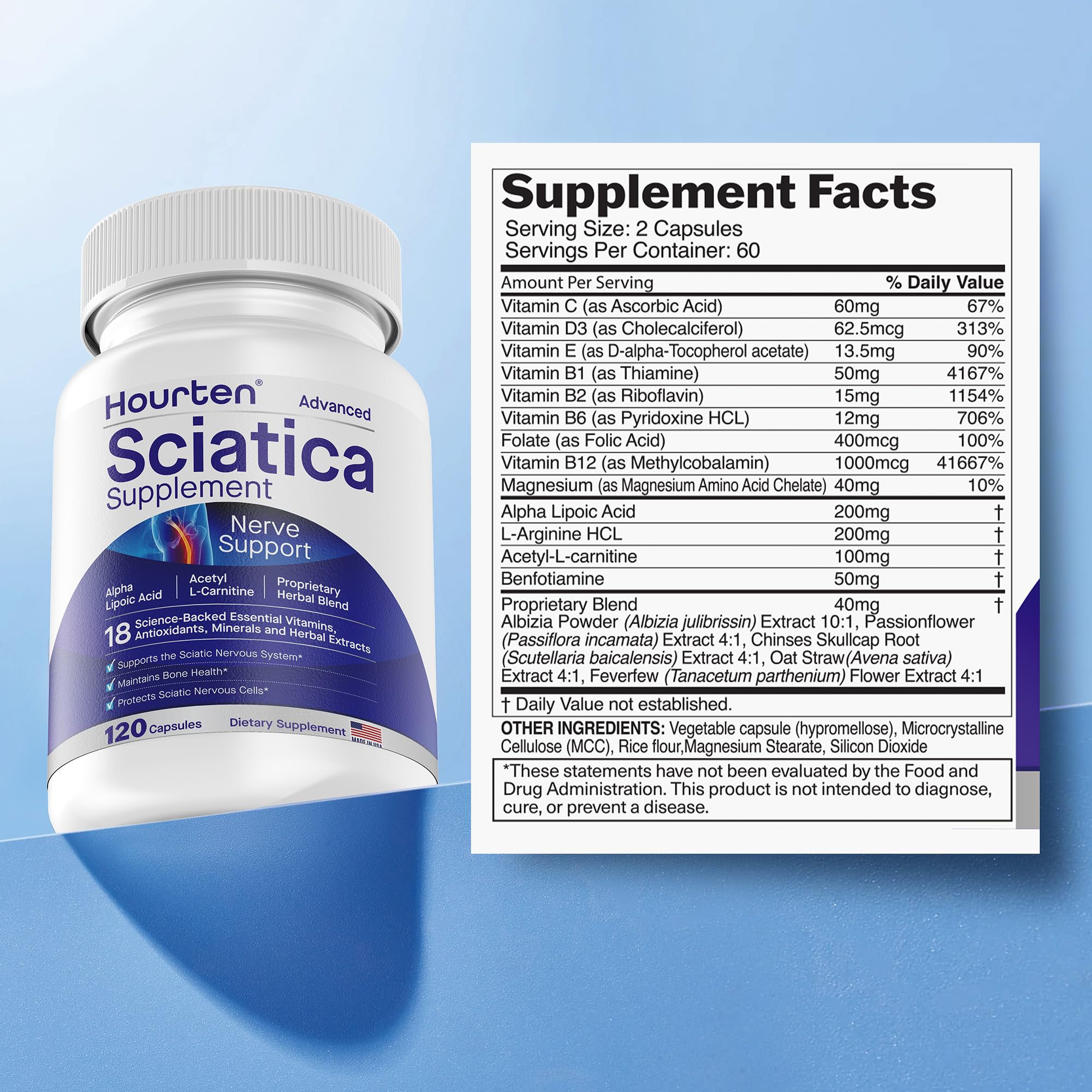 Maximum Power Sciatic Nerve Formula: Alpha Lipoic Acid Vitamin