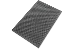 GUARDIAN FLOOR PROTECTION Genuine Joe 58937 Indoor Floor Mats, 4-Ft x6-Ft , Charcoal Gray