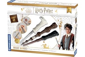 Harry Potter Magic Wands Craft Kit from Thames & Kosmos | Make Replicas of Harry, Dumbledore & Voldemort’s Wands Using Wood, Clay & Paint, Ideal for Fans Ages 8+, Great DIY Activity Gift for All Ages