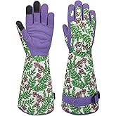 SAVJOB Thorn-proof Gardening and Garden Gloves,Durable Long Rose Yard Work Glove,Gifts for Men Women,Touchscreen