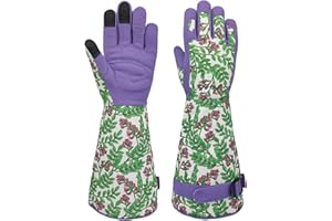 SAVJOB Thorn-proof Gardening and Garden Gloves,Durable Long Rose Yard Work Glove,Gifts for Men Women,Touchscreen