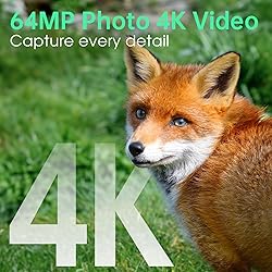 Hrivcam Trail Camera 4K 64MP WiFi Solar Game