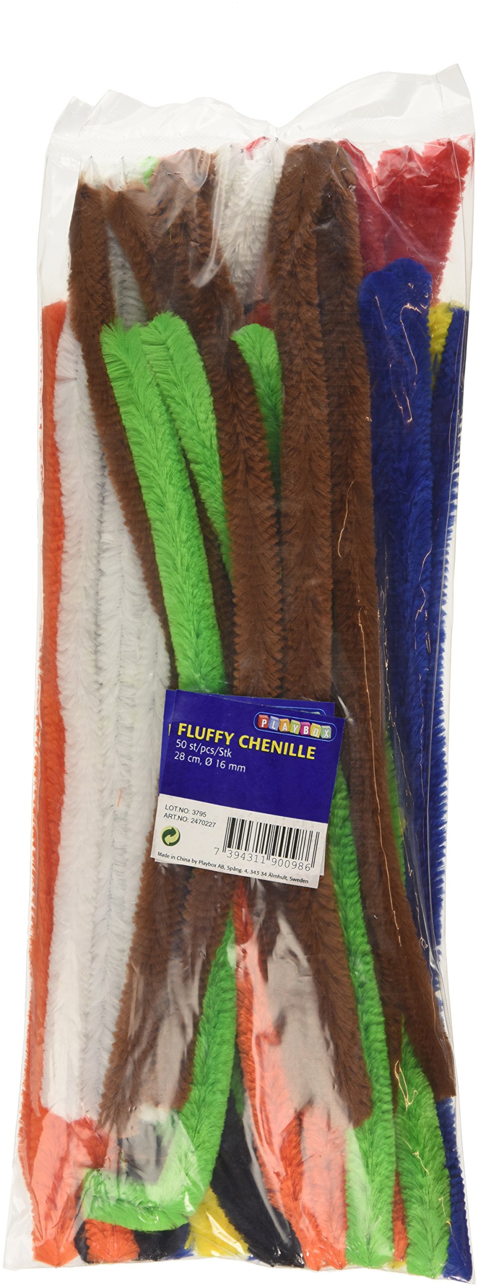 Playbox 28cm/ 16mm Fluffy Chenille (50 Pieces)