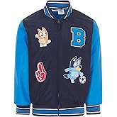 Bluey Varsity Zip Up Bomber Jacket Toddler to Little Kid Sizes (2T - 7-8)