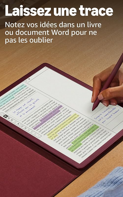 Kindle Scribe Colorsoft 32 Go (nouvelle génération) : écran couleur 11" effet papier, éclairage avant ; fin, léger, puissant ; écrivez dans le carnet, les documents et les livres (graphite)