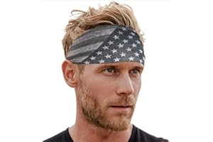 TOUGH HEADWEAR Sports Headbands for Men and Women by Mens - Athletic Sweatbands for Cycling, Football, Working Out and Performance