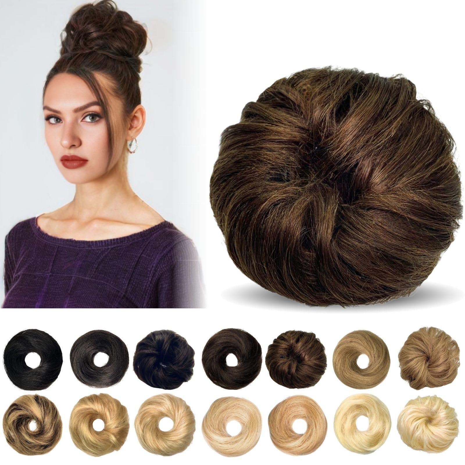 MINGATEC Messy Bun Hair Piece Human Hair, Human Hair Bun, Hair Buns ...