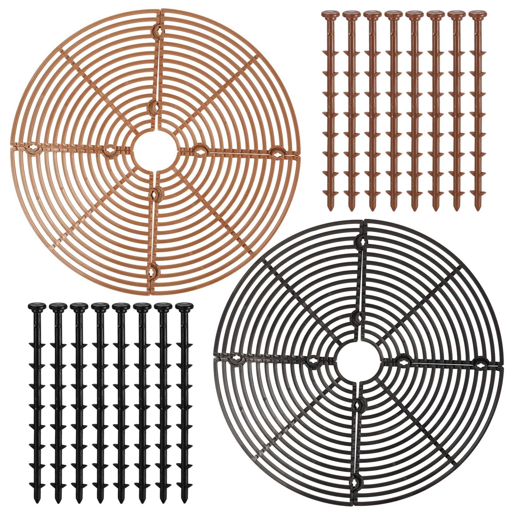 Plant Pot Grid Protector - 11.8" Cuttable Soil Guard Cover, 2 Pcs Digging Stoppers for Dogs, Cats and Kids