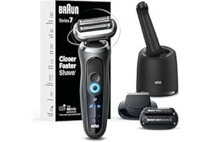 Braun Electric Shaver for Men, Series 7 7185cc, Waterproof, Wet & Dry Shave, Shaving Kit with SmartCare Center and Beard Trimmer, 3 Shave Modes, 60 Minute Battery Runtime, 10 Piece Set