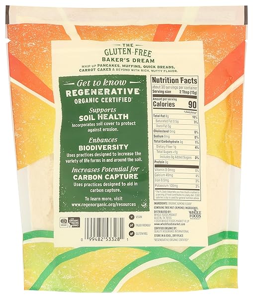 WHOLE FOODS MARKET, ORGANIC ALMOND FLOUR, 16 OUNCE