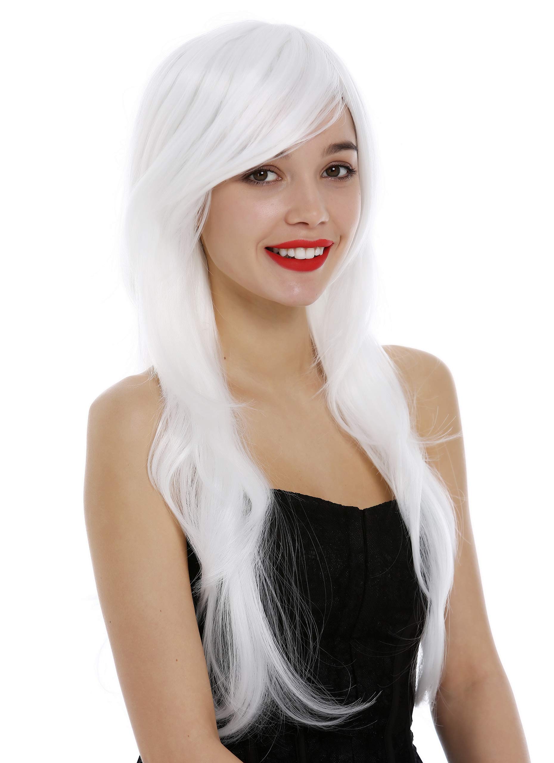 WIG ME UP - 3110-1001 Lady Wig very long layered straight to slightly wavy white Fairy Elf