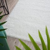 THE RUGS Living Room Shaggy Rug 200x290 cm White 30 mm Thick view 7