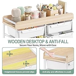 Rolling Storage Cart with 10 Large Drawers, Utility