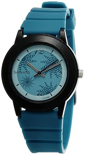 Fashion Fibre Analog Turquoise Dial Womens Watch -NJ8992PP01C