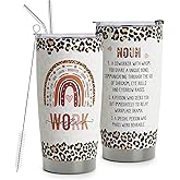 HOMISBES Work Bestie Gifts for Women - Stainless Steel Tumbler Cup 20oz for Work Best Friend - Bestfriend Birthday Gifts - Presents for Work Bestie