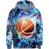 Okiretin Boys Girls 3D Graphic Hoodies Cool Casual Pullover Hooded Sweatshirts With Big Pocket for Kids