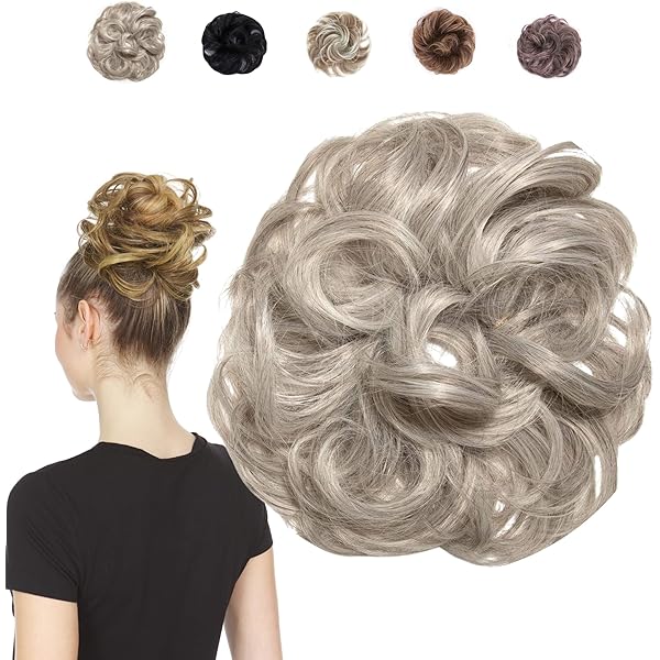Amazon.com : Juvabun Messy Bun 2.0 Hair Piece - Light Gray