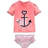 Simple Joys by Carter's baby-girls 2-Piece Assorted Rashguard Sets