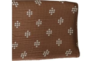 Mebie Baby Changing Pad Cover, Chestnut Textiles, 100% Muslin Cotton Changing Table Pad Cover for Baby Boy and Girl, Designer Nursery Decor Covers, Diaper Changing Pad Cover for Changing Station