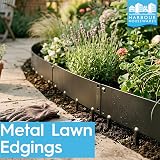 Harbour Housewares 5M Zinc Galvanised Steel Lawn Edging 8cm Face Anthracite view 2