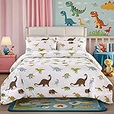 MAG 3Pcs Dinosaur Comforter Set,White Full Bedding Comforter Set,All Season for Toddlers Kids Boys Teens and Girls,Super Soft Microfiber,Full Size (1 Comforter + 2 Pillowcases)