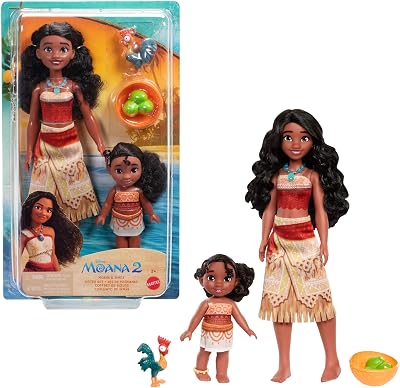 Mattel Disney Moana 2 Sister Set 2 Fashion Dolls Accessories