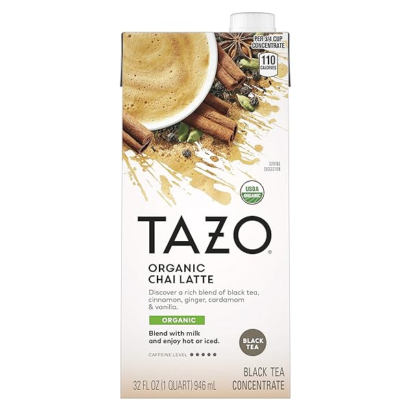 TAZO ORGANIC CHAI LATTE CONCENTRATE BLACK TEA 32...